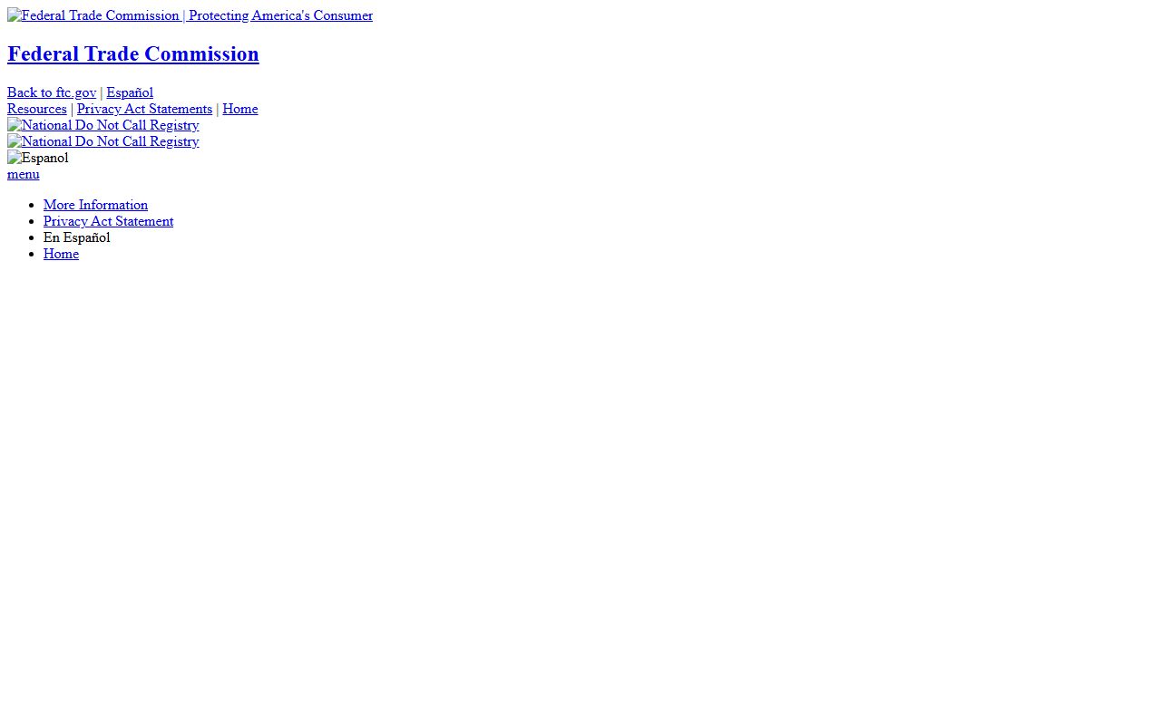 Winston-Salem phone codes FTC Do Not Call Registry